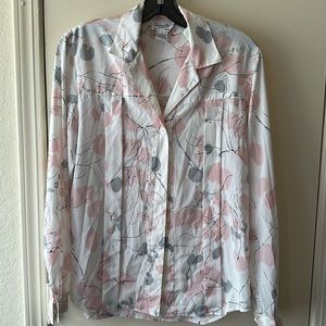 Dior Pink and Gray Floral Button Down Shirt